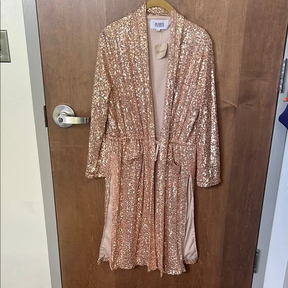 ✨ BB Dakota x Steve Madden Rose Gold Sequin Jacket ✨ - Picture 2 of 11